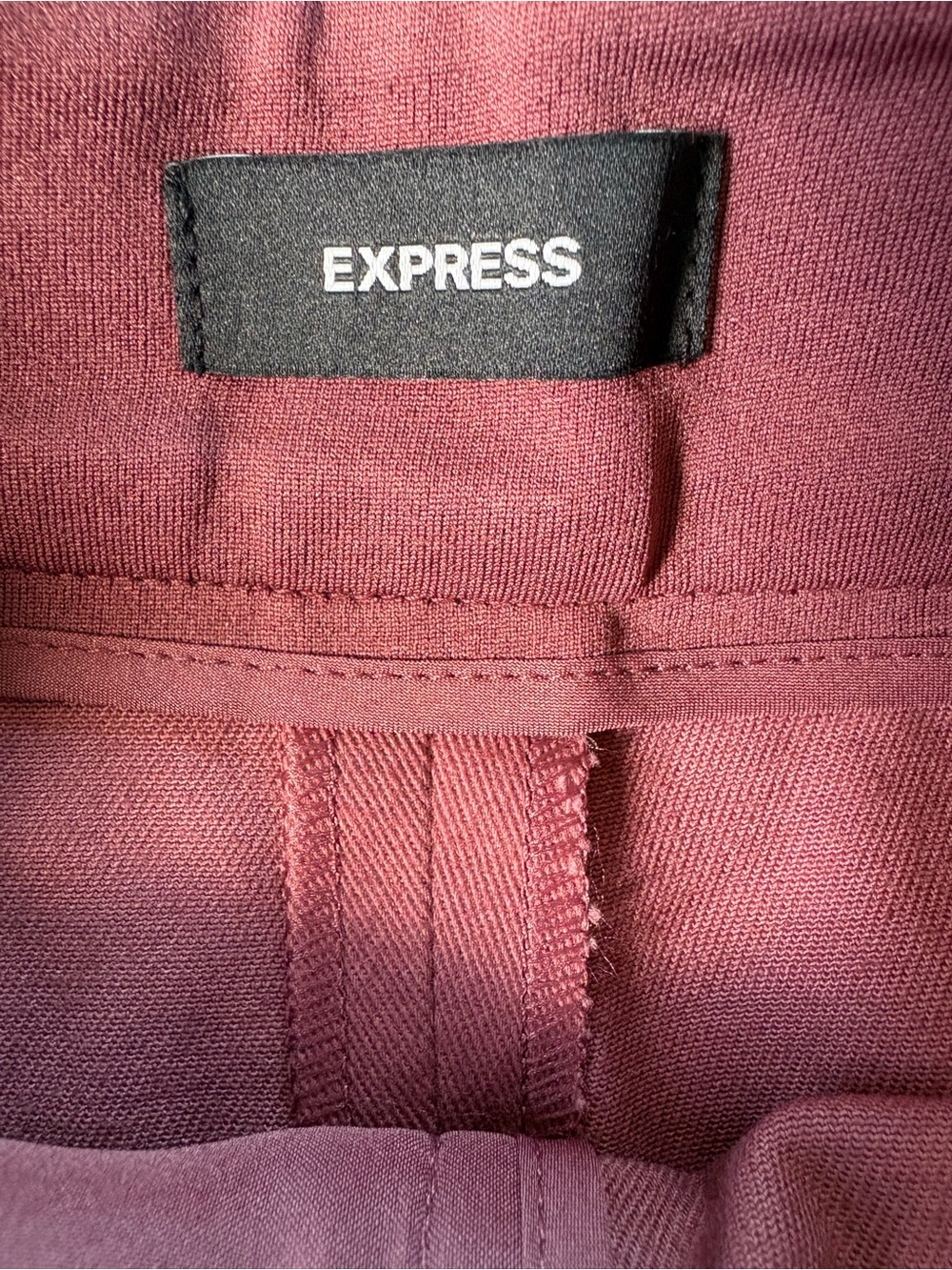 Express Dusty Rose Super High Waisted Cropped Utility Barrel Trouser Pant - Picture 3 of 9